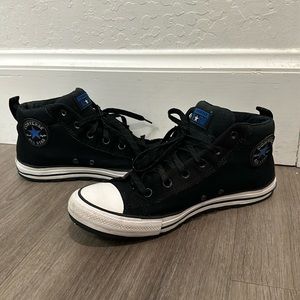 Converse Chuck Taylor All  Star Street Mid-Top Black Sneakers Mens 10 Womans 12